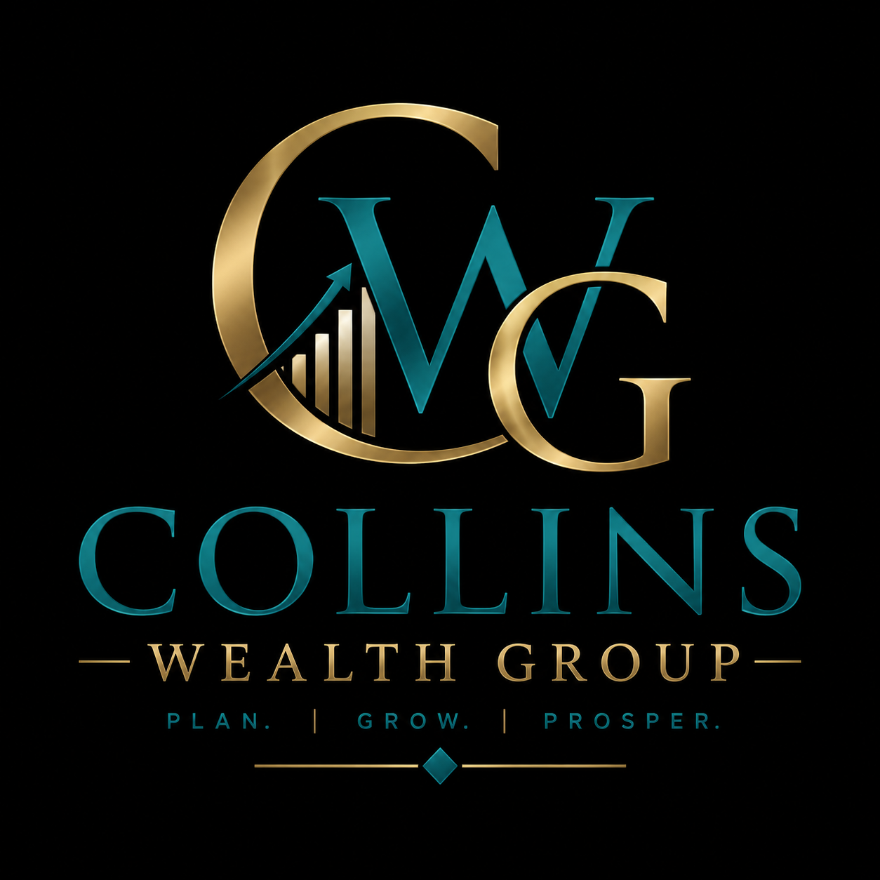 Collins Wealth Group logo — Plan. Grow. Prosper.